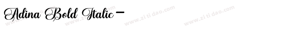 Adina Bold Italic字体转换